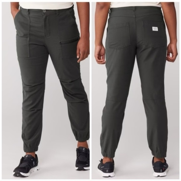 REI Cooperative Women's Gray Cotton Stretch Trailsmith Joggers Pants Size 4. - Picture 2 of 15